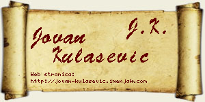 Jovan Kulašević vizit kartica